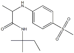 2-[(4-methanesulfonylphenyl)amino]-N-(2-methylbutan-2-yl)propanamide Structure