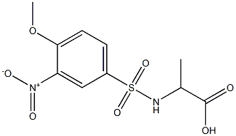 2-[(4-methoxy-3-nitrobenzene)sulfonamido]propanoic acid 구조식 이미지