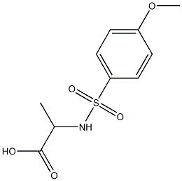 2-[(4-methoxybenzene)sulfonamido]propanoic acid Structure
