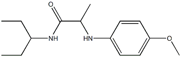 2-[(4-methoxyphenyl)amino]-N-(pentan-3-yl)propanamide 구조식 이미지