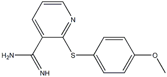 2-[(4-methoxyphenyl)sulfanyl]pyridine-3-carboximidamide 구조식 이미지