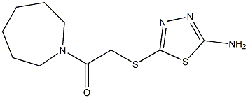 2-[(5-amino-1,3,4-thiadiazol-2-yl)sulfanyl]-1-(azepan-1-yl)ethan-1-one Structure