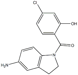 2-[(5-amino-2,3-dihydro-1H-indol-1-yl)carbonyl]-5-chlorophenol 구조식 이미지