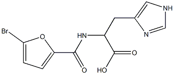 2-[(5-bromo-2-furoyl)amino]-3-(1H-imidazol-4-yl)propanoic acid Structure