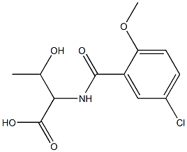 2-[(5-chloro-2-methoxyphenyl)formamido]-3-hydroxybutanoic acid 구조식 이미지