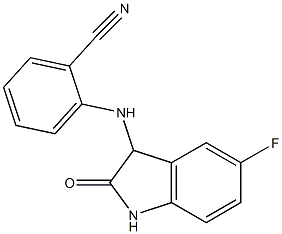 2-[(5-fluoro-2-oxo-2,3-dihydro-1H-indol-3-yl)amino]benzonitrile 구조식 이미지