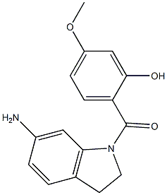 2-[(6-amino-2,3-dihydro-1H-indol-1-yl)carbonyl]-5-methoxyphenol 구조식 이미지