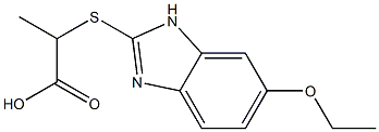 2-[(6-ethoxy-1H-benzimidazol-2-yl)thio]propanoic acid 구조식 이미지