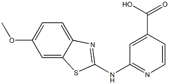 2-[(6-methoxy-1,3-benzothiazol-2-yl)amino]pyridine-4-carboxylic acid 구조식 이미지