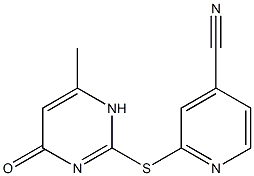 2-[(6-methyl-4-oxo-1,4-dihydropyrimidin-2-yl)sulfanyl]pyridine-4-carbonitrile Structure