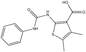 2-[(anilinocarbonyl)amino]-4,5-dimethylthiophene-3-carboxylic acid 구조식 이미지