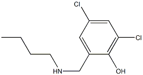 2-[(butylamino)methyl]-4,6-dichlorophenol Structure