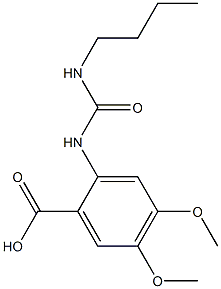 2-[(butylcarbamoyl)amino]-4,5-dimethoxybenzoic acid Structure