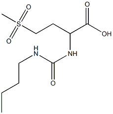 2-[(butylcarbamoyl)amino]-4-methanesulfonylbutanoic acid Structure