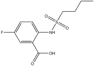 2-[(butylsulfonyl)amino]-5-fluorobenzoic acid Structure