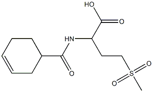 2-[(cyclohex-3-en-1-ylcarbonyl)amino]-4-(methylsulfonyl)butanoic acid Structure