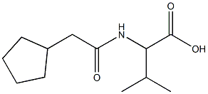 2-[(cyclopentylacetyl)amino]-3-methylbutanoic acid 구조식 이미지