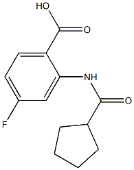 2-[(cyclopentylcarbonyl)amino]-4-fluorobenzoic acid Structure