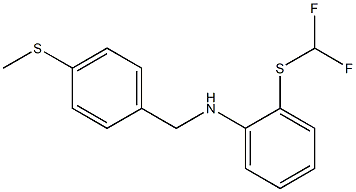 2-[(difluoromethyl)sulfanyl]-N-{[4-(methylsulfanyl)phenyl]methyl}aniline 구조식 이미지