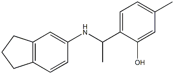2-[1-(2,3-dihydro-1H-inden-5-ylamino)ethyl]-5-methylphenol Structure