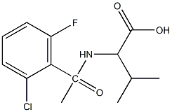 2-[1-(2-chloro-6-fluorophenyl)acetamido]-3-methylbutanoic acid Structure