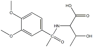 2-[1-(3,4-dimethoxyphenyl)acetamido]-3-hydroxybutanoic acid Structure