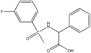 2-[1-(3-fluorophenyl)acetamido]-2-phenylacetic acid Structure