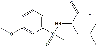 2-[1-(3-methoxyphenyl)acetamido]-4-methylpentanoic acid 구조식 이미지