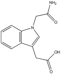 2-[1-(carbamoylmethyl)-1H-indol-3-yl]acetic acid 구조식 이미지