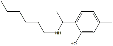 2-[1-(hexylamino)ethyl]-5-methylphenol 구조식 이미지