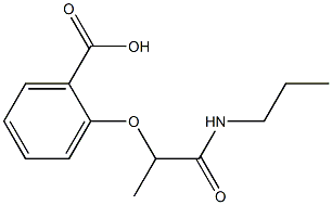 2-[1-(propylcarbamoyl)ethoxy]benzoic acid Structure