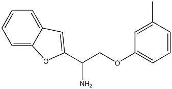 2-[1-amino-2-(3-methylphenoxy)ethyl]-1-benzofuran Structure