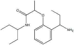 2-[2-(1-aminopropyl)phenoxy]-N-(pentan-3-yl)propanamide 구조식 이미지