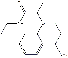 2-[2-(1-aminopropyl)phenoxy]-N-ethylpropanamide Structure