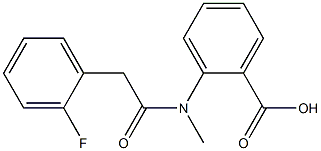 2-[2-(2-fluorophenyl)-N-methylacetamido]benzoic acid Structure