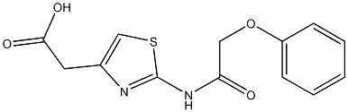 2-[2-(2-phenoxyacetamido)-1,3-thiazol-4-yl]acetic acid 구조식 이미지