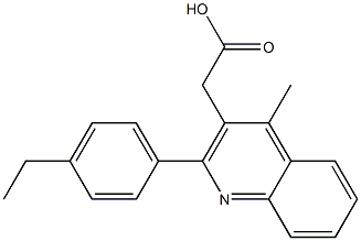 2-[2-(4-ethylphenyl)-4-methylquinolin-3-yl]acetic acid 구조식 이미지