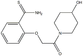 2-[2-(4-hydroxypiperidin-1-yl)-2-oxoethoxy]benzenecarbothioamide Structure