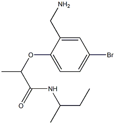 2-[2-(aminomethyl)-4-bromophenoxy]-N-(butan-2-yl)propanamide 구조식 이미지