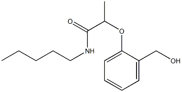 2-[2-(hydroxymethyl)phenoxy]-N-pentylpropanamide Structure