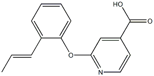 2-[2-(prop-1-en-1-yl)phenoxy]pyridine-4-carboxylic acid Structure