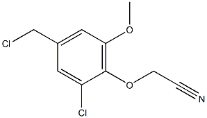 2-[2-chloro-4-(chloromethyl)-6-methoxyphenoxy]acetonitrile 구조식 이미지