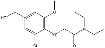 2-[2-chloro-4-(hydroxymethyl)-6-methoxyphenoxy]-N,N-diethylacetamide Structure