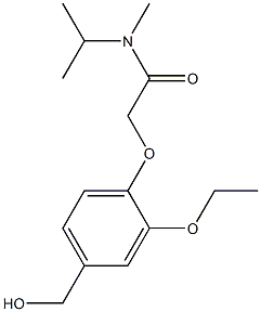 2-[2-ethoxy-4-(hydroxymethyl)phenoxy]-N-methyl-N-(propan-2-yl)acetamide 구조식 이미지
