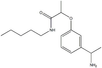 2-[3-(1-aminoethyl)phenoxy]-N-pentylpropanamide 구조식 이미지