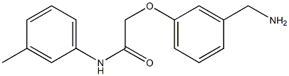 2-[3-(aminomethyl)phenoxy]-N-(3-methylphenyl)acetamide 구조식 이미지