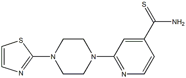 2-[4-(1,3-thiazol-2-yl)piperazin-1-yl]pyridine-4-carbothioamide Structure