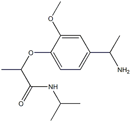 2-[4-(1-aminoethyl)-2-methoxyphenoxy]-N-(propan-2-yl)propanamide Structure