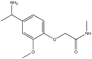 2-[4-(1-aminoethyl)-2-methoxyphenoxy]-N-methylacetamide 구조식 이미지