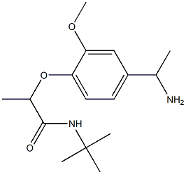2-[4-(1-aminoethyl)-2-methoxyphenoxy]-N-tert-butylpropanamide Structure